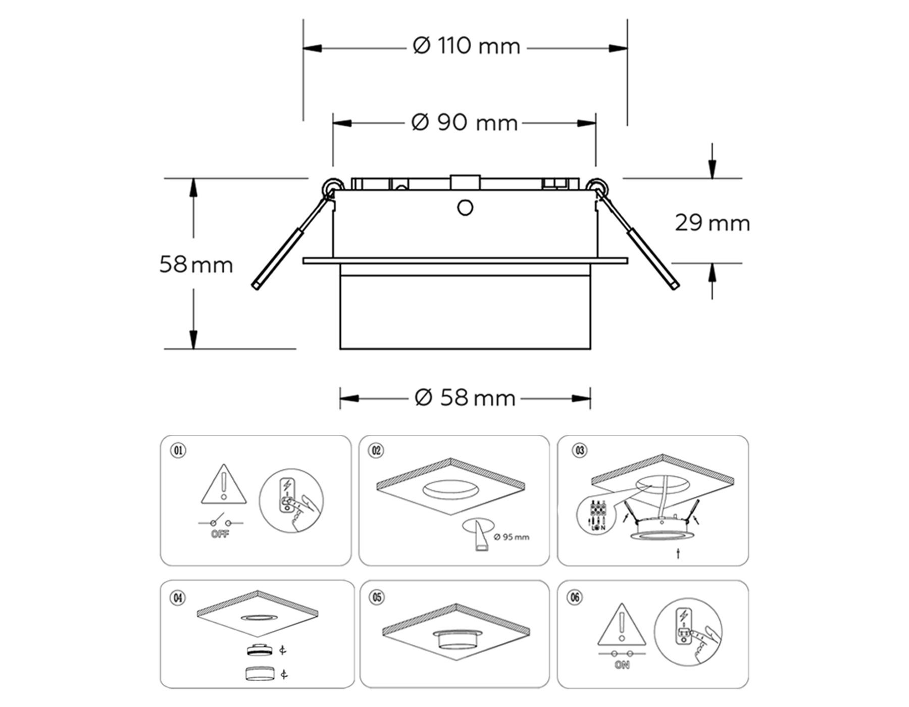 Встраиваемый светильник GX53 TN5212 WH белый GX53 D110*58 Ambrella Light 14