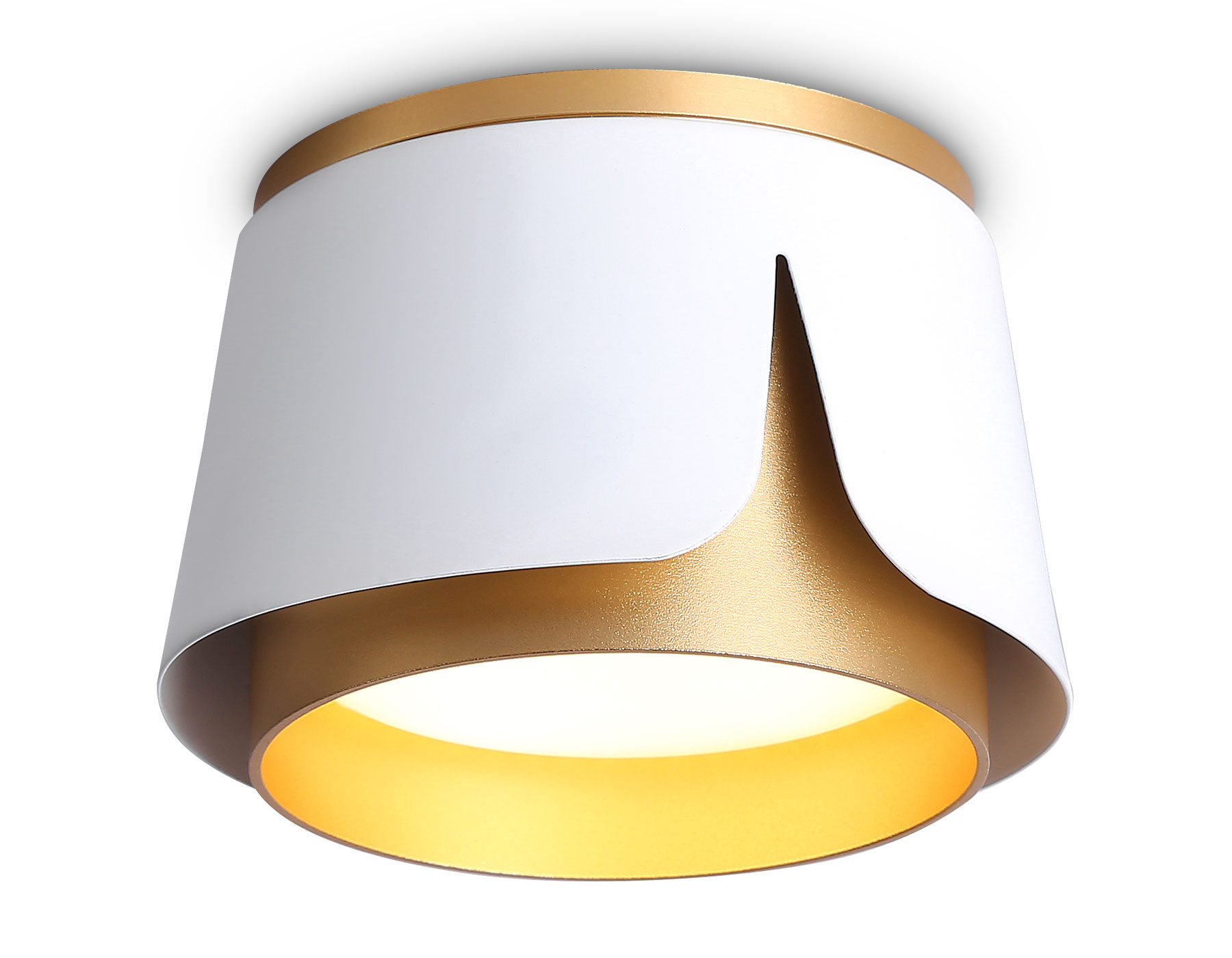 Накладной светильник со сменной лампой GX53 TN71221 WH/GD белый/золото GX53 D100*66 Ambrella Light 6