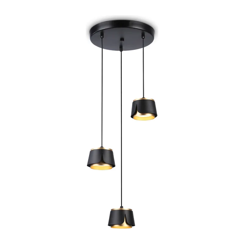 Подвесной светильник 3*GX53 TN71252/3 BK/GD черный/золото GX53/3 D250*1090 Ambrella Light 5