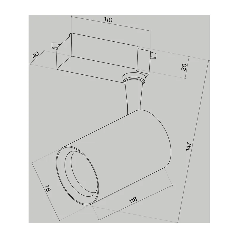 Трековый светильник Вуоро / Vuoro Unity 4000K 10Вт 24° Maytoni TR003-1-10W4K-S-W 8