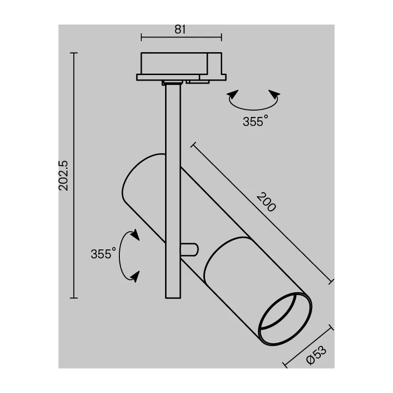 Трековый светильник Элти / Elti Unity GU10 10Вт Maytoni TR005-1-GU10-B 10