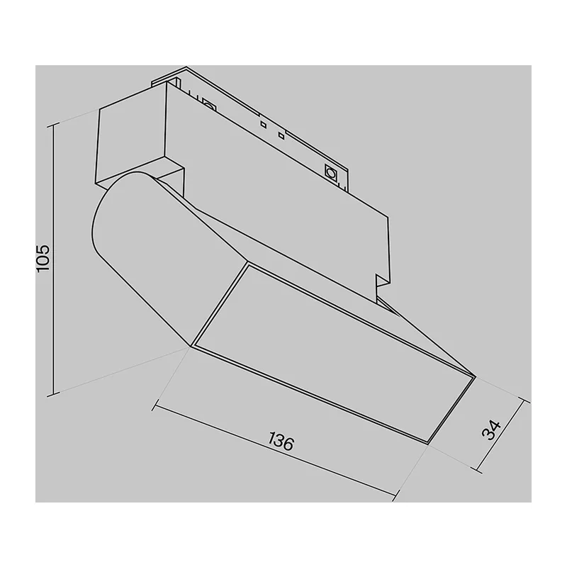 Трековый светильник Базис поворотный / Basis Rot S35 4000K 10Вт Maytoni TR013-2-10W4K-B 11