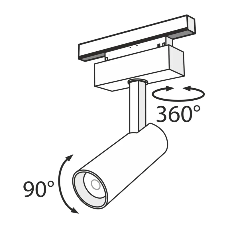 Трековый светильник Фокус / Focus Led S35 3000K 9Вт 24° Maytoni TR019-2-10W3K-B 4