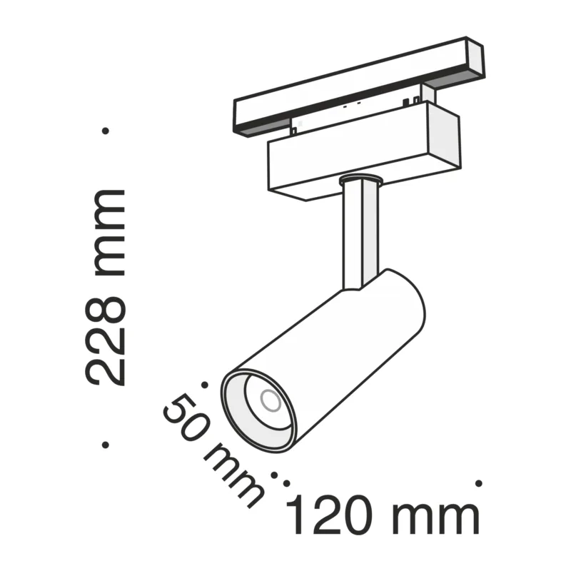 Трековый светильник Фокус / Focus Led S35 4000K 9Вт 24° Maytoni TR019-2-10W4K-B 6