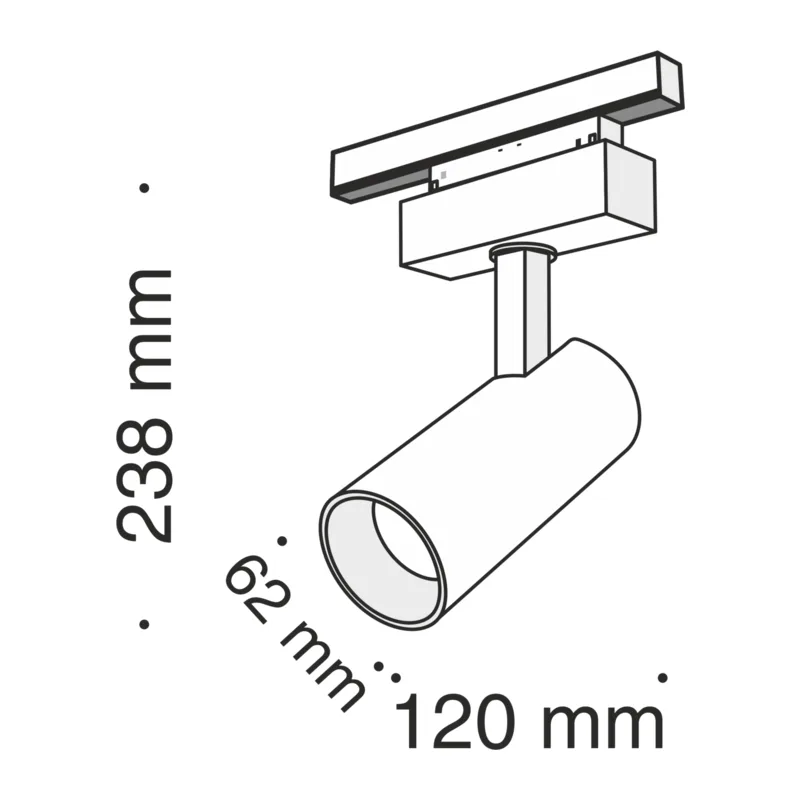 Трековый светильник Фокус / Focus Led S35 3000K 18Вт 24° Maytoni TR019-2-15W3K-B 4