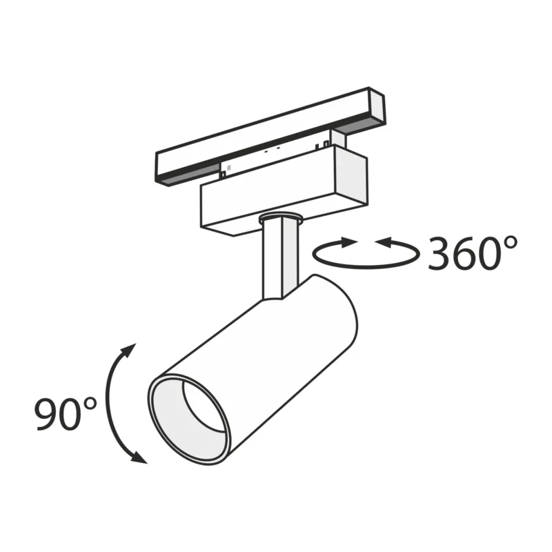 Трековый светильник Фокус / Focus Led S35 3000K 18Вт 24° Maytoni TR019-2-15W3K-B 5