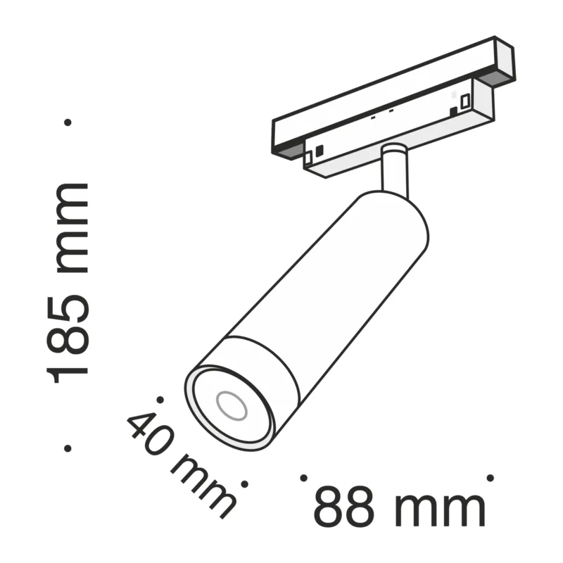 Трековый светильник Фокус / Focus Led S35 3000K 7Вт 24° Maytoni TR019-2-7W3K-B 2