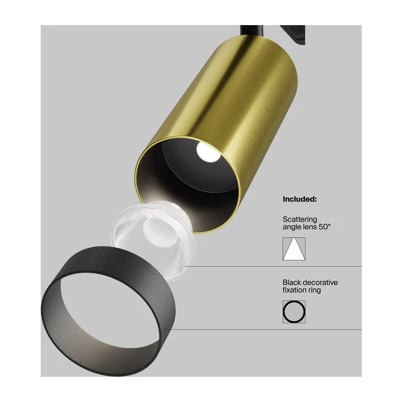 Трековый светильник Фокус / Focus LED Unity 4000K 12Вт 50° Maytoni TR021-1-12W4K-W-BBS 3