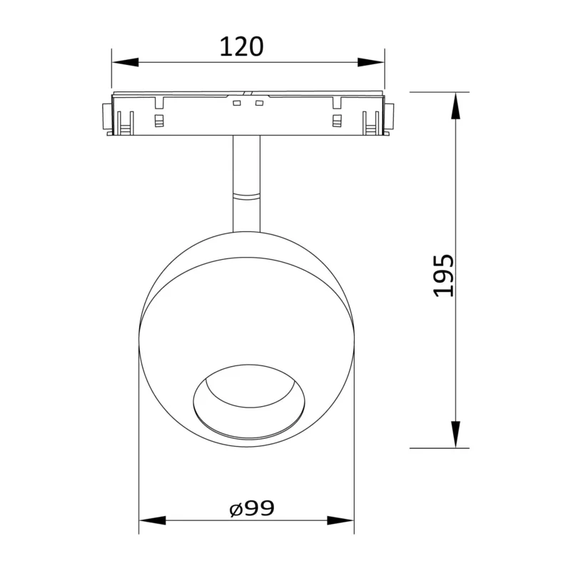 Трековый светильник Шар / Ball S35 3000K 15Вт Maytoni TR028-2-15W3K-W 2