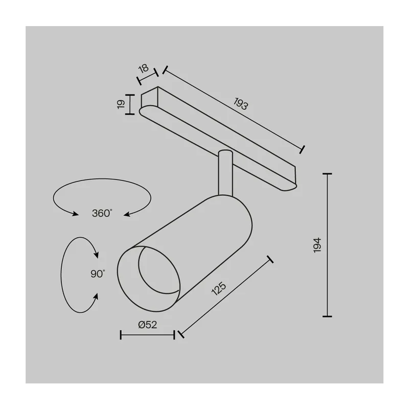 Трековый светильник Фокус / Focus Led Exility 3000K 12Вт 36° Maytoni TR032-2-12W3K-M-BW 10