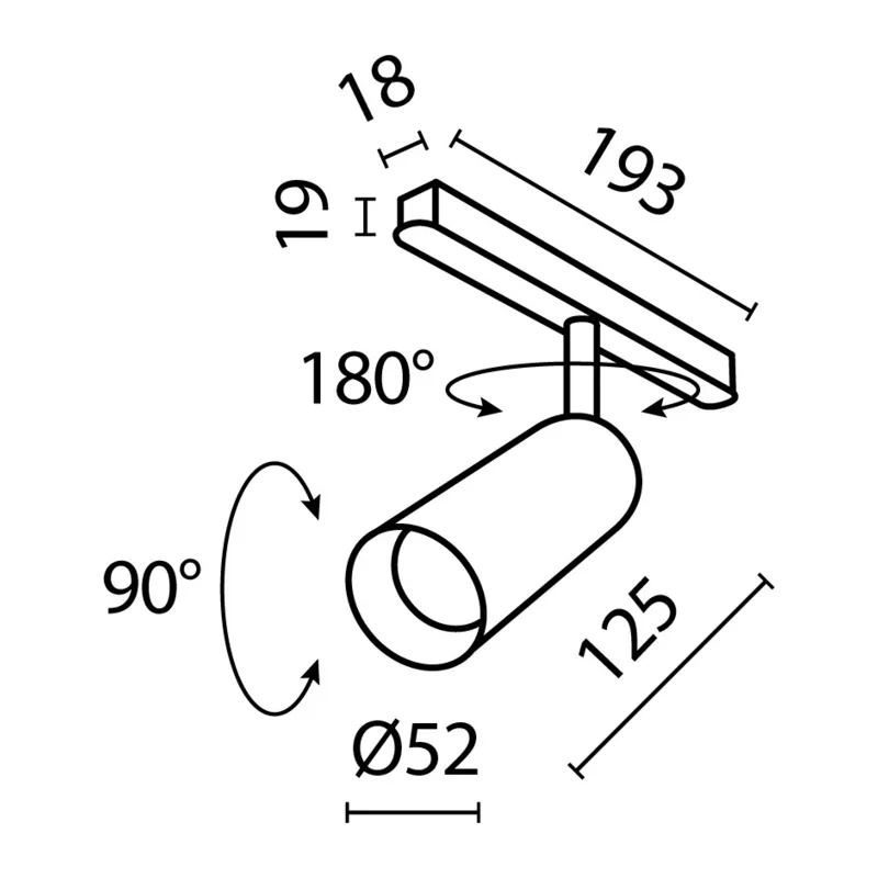 Трековый светильник Фокус / Focus Led Exility 2700-6000K 12Вт 36° Dim Dali1 Maytoni TR032-4-12WTW-S-DD-W 3