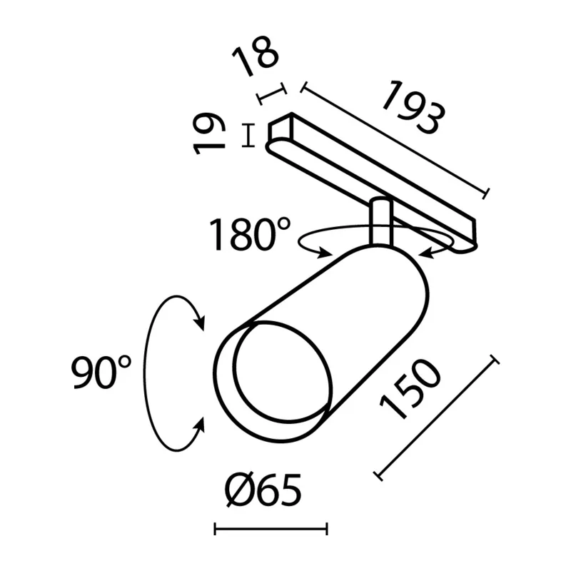 Трековый светильник Фокус / Focus Led Exility 2700-6000K 20Вт 36° Dim Dali1 Maytoni TR032-4-20WTW-S-DD-W 3