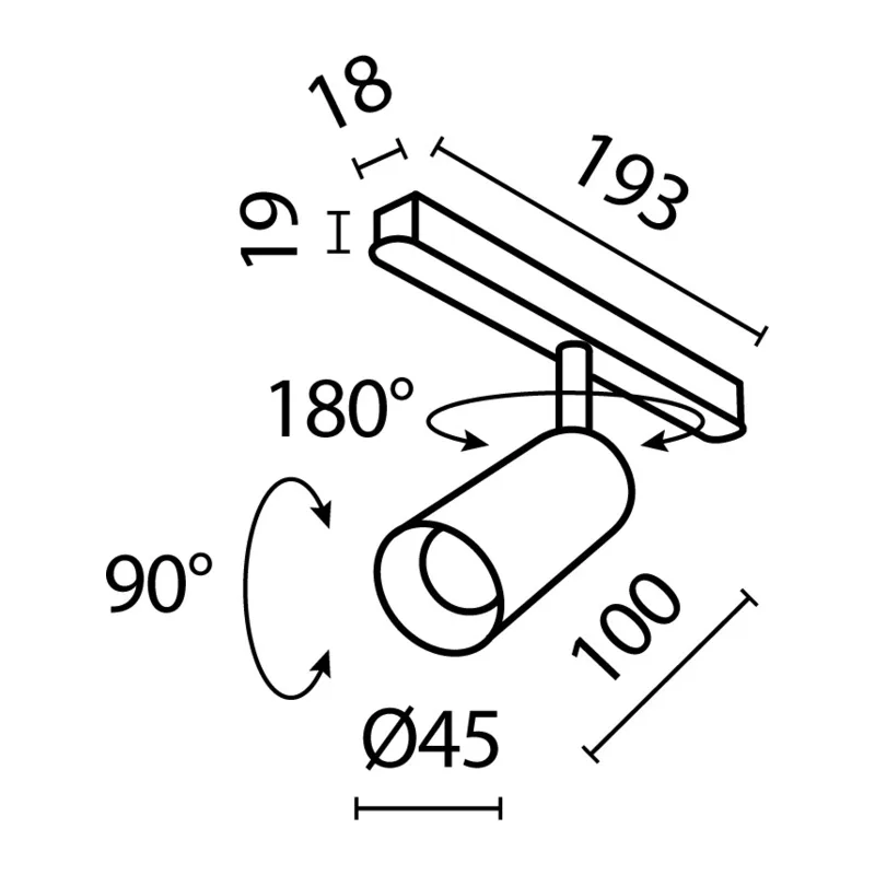 Трековый светильник Фокус / Focus Led Exility 2700-6000K 5Вт 36° Dim Dali1 Maytoni TR032-4-5WTW-S-DD-B 4