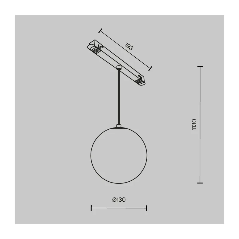 Трековый подвесной светильник Луна / Luna Exility 3000K 5Вт 360° Maytoni TR039-2-5W3K 2