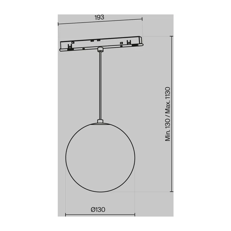 Трековый подвесной светильник Луна / Luna Exility 2700-4000K 5Вт 360° Dim Dali1 Maytoni TR039-4-5WTW-DD-W 6