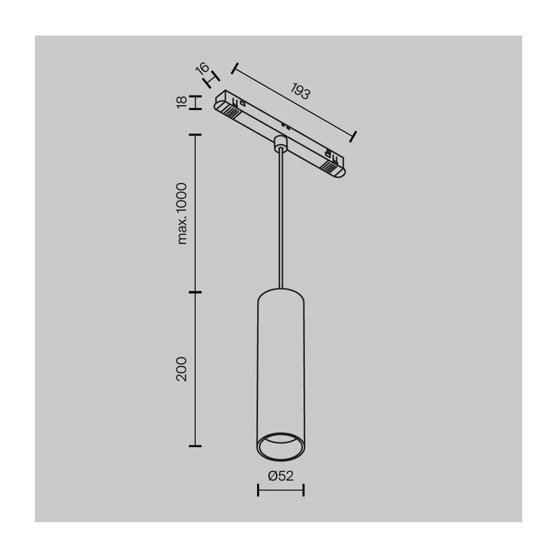 Трековый подвесной светильник Фокус / Focus Led Exility 3000K 12Вт 36° Maytoni TR041-2-12W3K-B 4