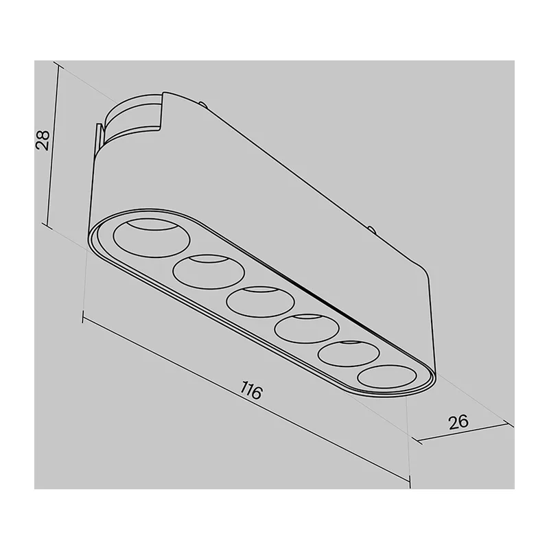 Трековый светильник Точки / Points Radity 3000K 6Вт 36° Maytoni TR082-1-6W3K-M-W 12
