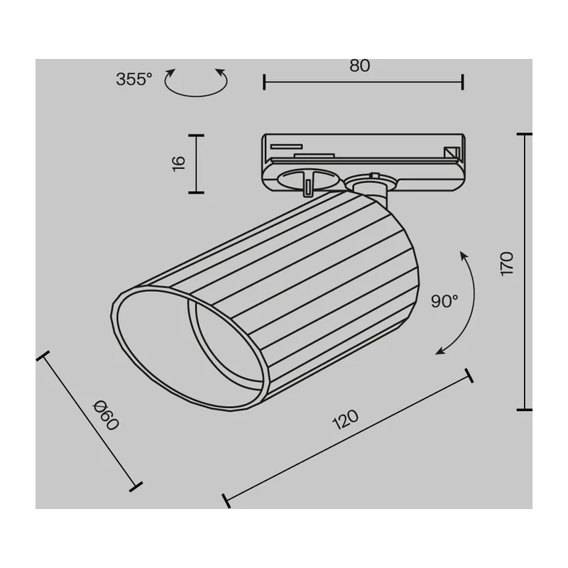 Трековый светильник Липари / Lipari Unity GU10 35Вт Maytoni TR087-1-GU10-B 13