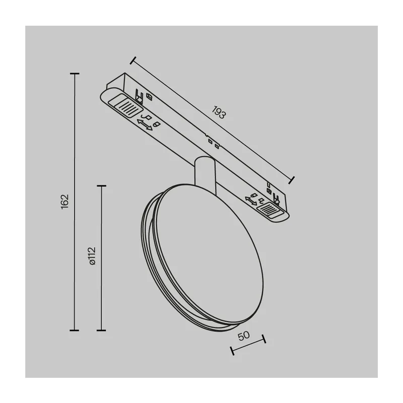 Трековый светильник Контур / Outline Exility 4000K 6Вт 180° Maytoni TR090-2-6W4K-B 12