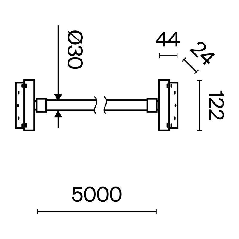 Трековый подвесной светильник Тау / Tau Gravity 3000K 100Вт 360° Maytoni TR101-2-100W3K-B 3