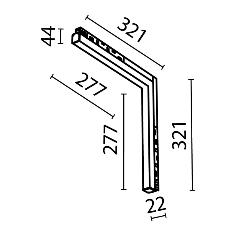 Трековый светильник Базис угловой / Basis Angle Exility 4000K 24Вт 120° Maytoni TR102-24W4K-W 3