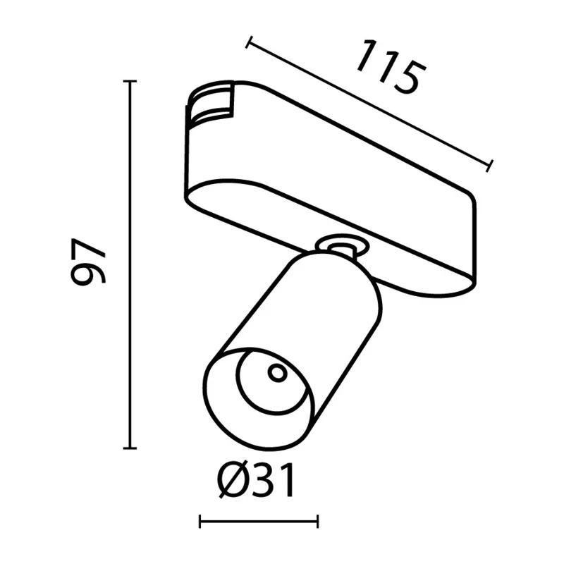 Трековый светильник Фокус / Focus Led Radity 4000K 5Вт 36° Maytoni TR103-1-5W4K-M-B 2