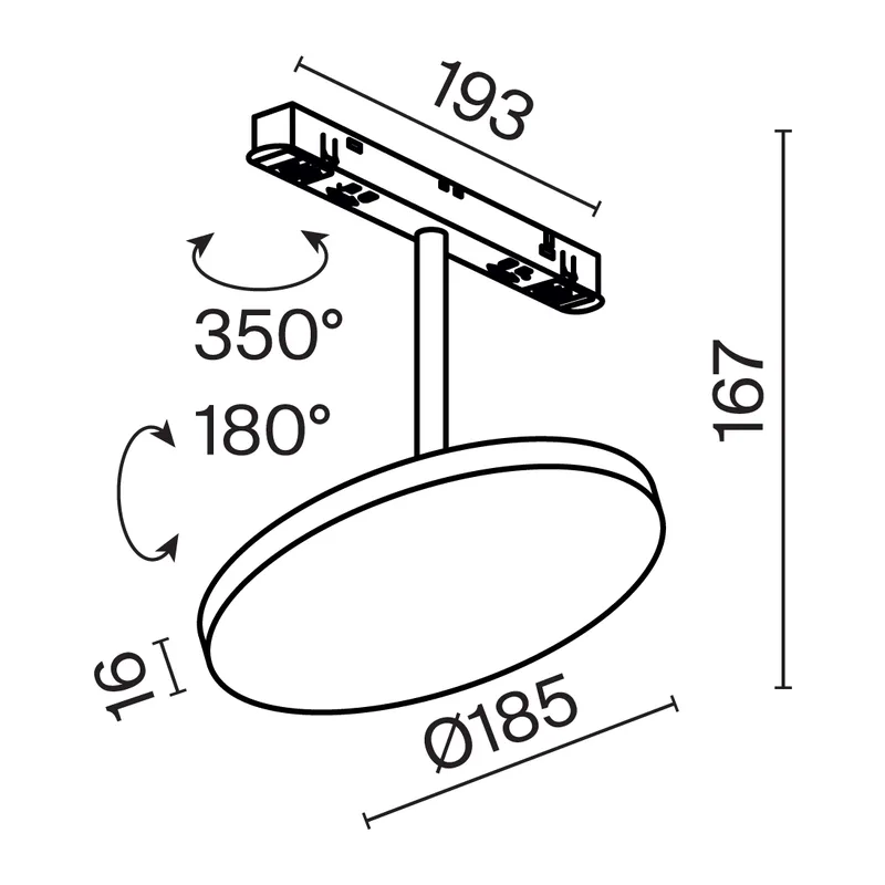 Трековый светильник Плато / Plato Exility 2700-6000K 15Вт 120° Dim Smart Maytoni TR131-4-15W-DS-B 10