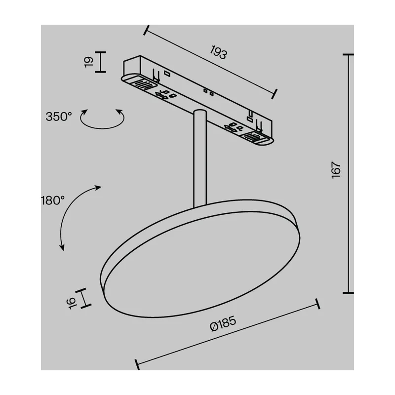 Трековый светильник Плато / Plato Exility 2700-6000K 15Вт 120° Dim Smart Maytoni TR131-4-15W-DS-B 9
