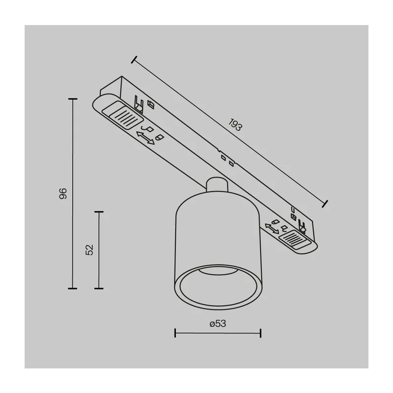 Трековый светильник Альфа / Alfa S Exility 3000K 6Вт 50° Maytoni TR132-2-7W3K-BS 11