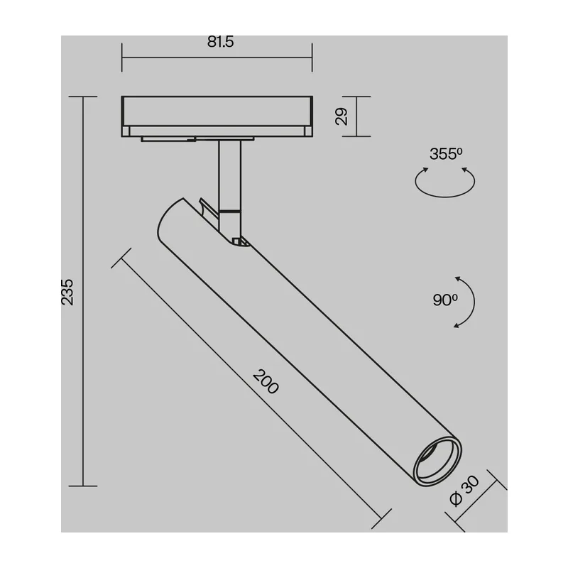 Трековый светильник Фокус Т / Focus T Unity 3000K 6Вт 36° Maytoni TR141-1-6W3K-M-W 8