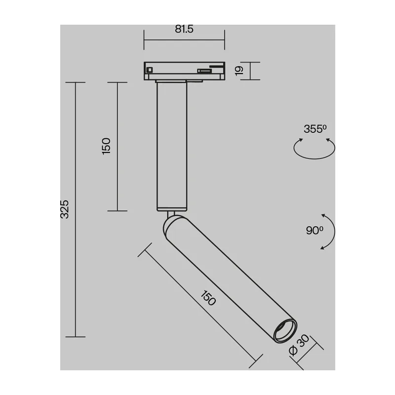 Трековый светильник Фокус Двойной / Focus Dual Unity 3000K 6Вт 36° Maytoni TR142-1-6W3K-B 2