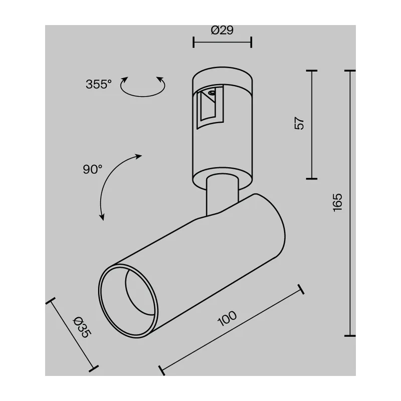 Трековый светильник Фокус / Focus Led Flarity 3000K 5Вт 34° Maytoni TR144-1-5W3K-W-PT 2