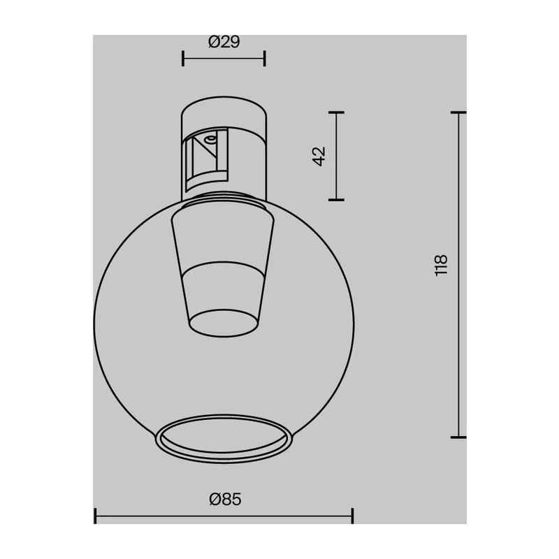 Трековый светильник Пузырь / Bubble Flarity 4000K 2Вт 120° Maytoni TR148-1-3W4K-B 11