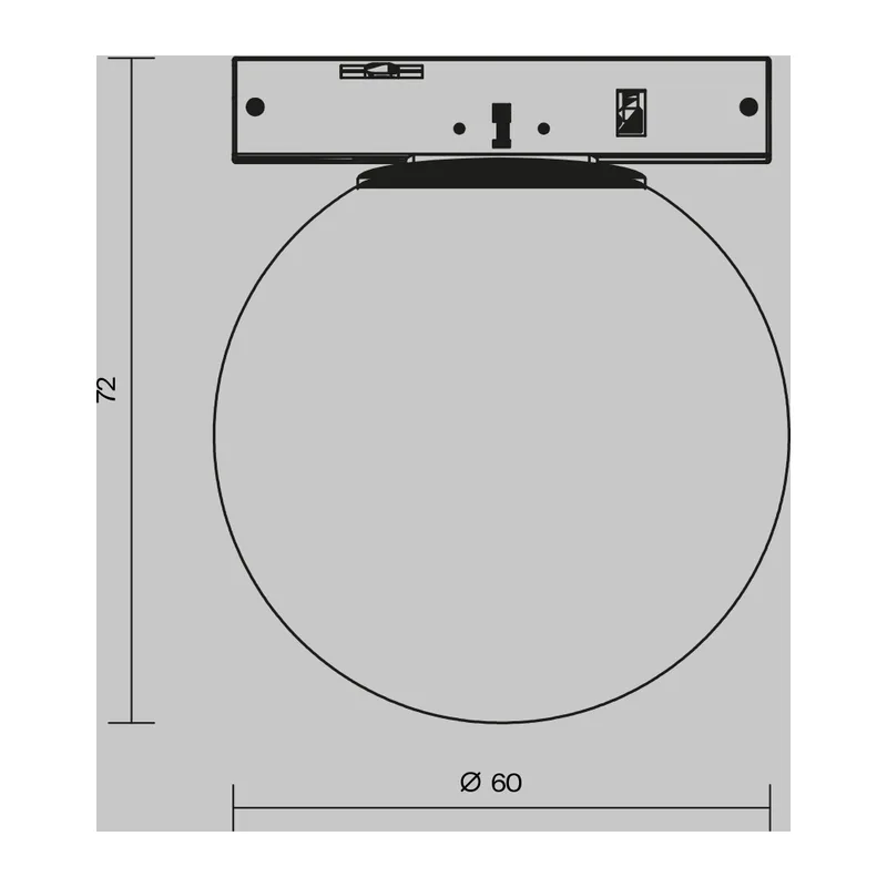 Трековый светильник Луна / Luna Levity 3000К 3Вт 200° Maytoni TR185-1-3W3K-B 10