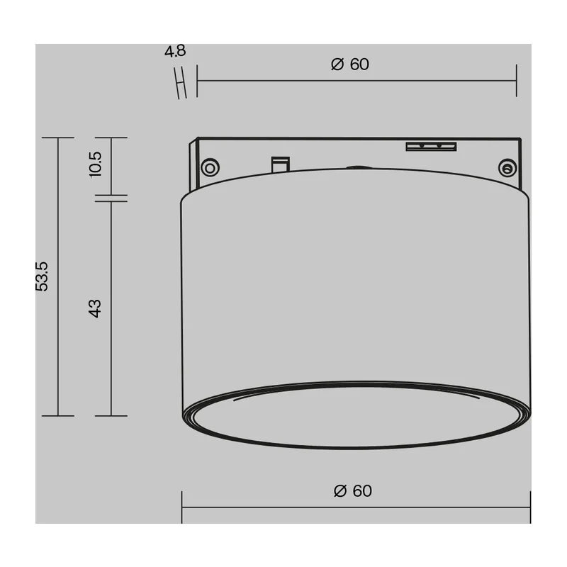 Трековый светильник Альфа С / Alfa S Levity 3000К 5Вт 36° Maytoni TR188-1-5W3K-M-BBS 2
