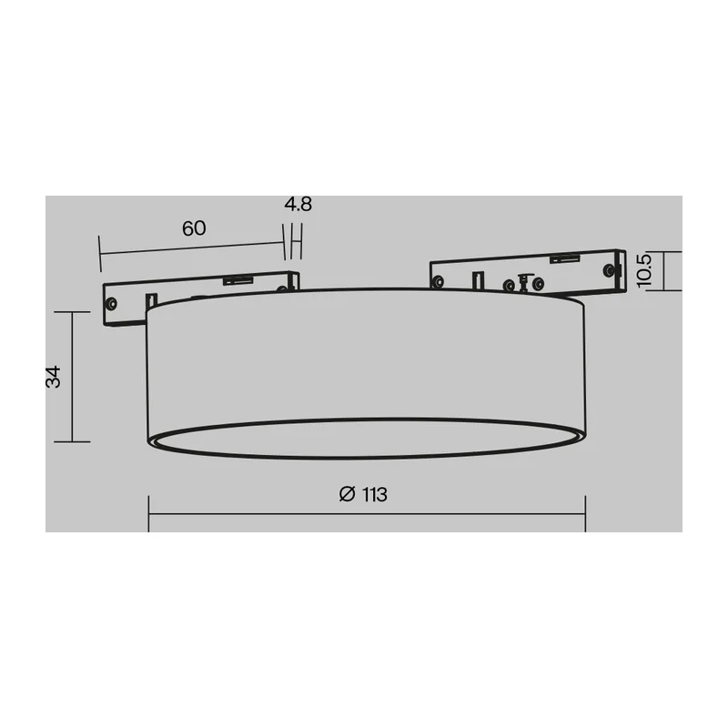 Трековый светильник Зон / Zon Levity 3000К 12Вт 100° Maytoni TR189-1-12W3K-BW 2