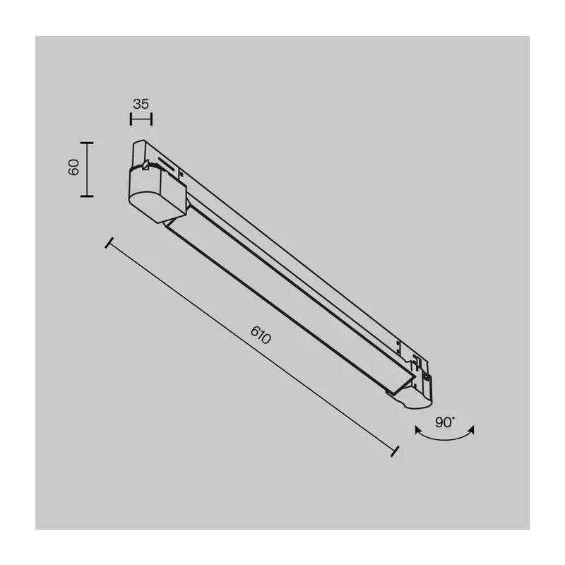 Трековый светильник Базис / Basis Trinity 4000K 20Вт 110° Maytoni TR196-3-20W4K-W(N) 2
