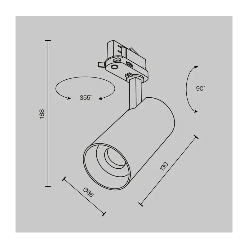 Трековый светильник Фокус / Focus Led Trinity 2700-5000K 20Вт 36° Maytoni TR197-3-20WCCT-M-B 2