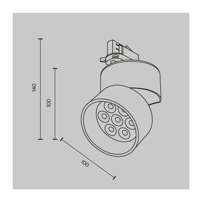 Трековый светильник Альфа / Alfa Trinity 4000K 15Вт 36° Maytoni TR199-3-15W4K-M-W 2