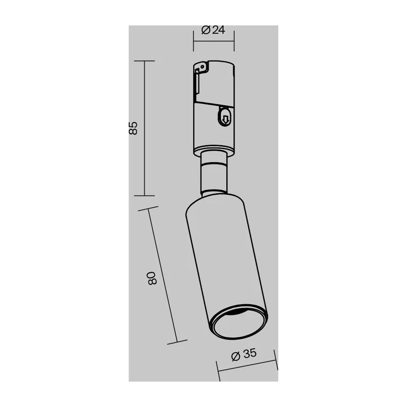 Трековый светильник Фокус / Focus Led 3000К 5Вт 36° Maytoni TR201-1-5W3K-M-B 9