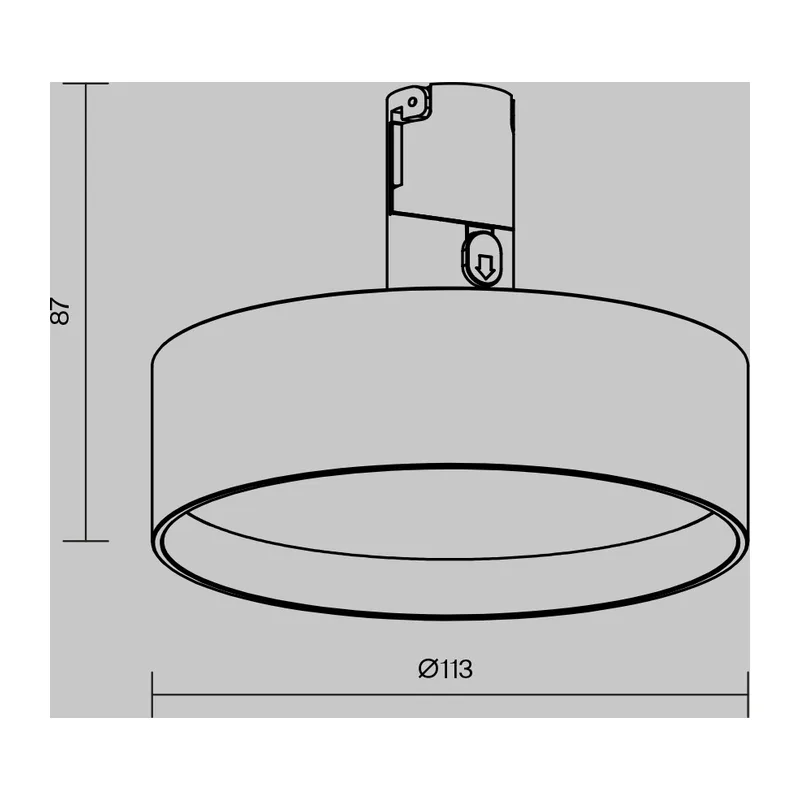 Трековый светильник Зон / Zon 3000К 12Вт 100° Maytoni TR204-1-12W3K-BBS 8