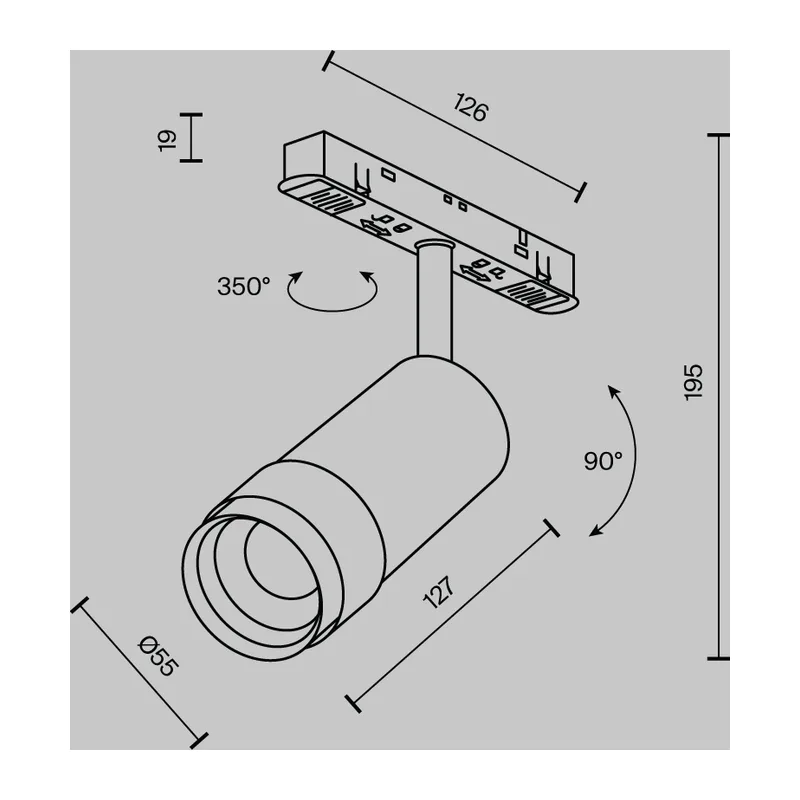 Трековый светильник Фокус Зум / Focus Zoom Exility 3000K 12Вт 15-50° Maytoni TR211-1-12W3K-Z-W 12