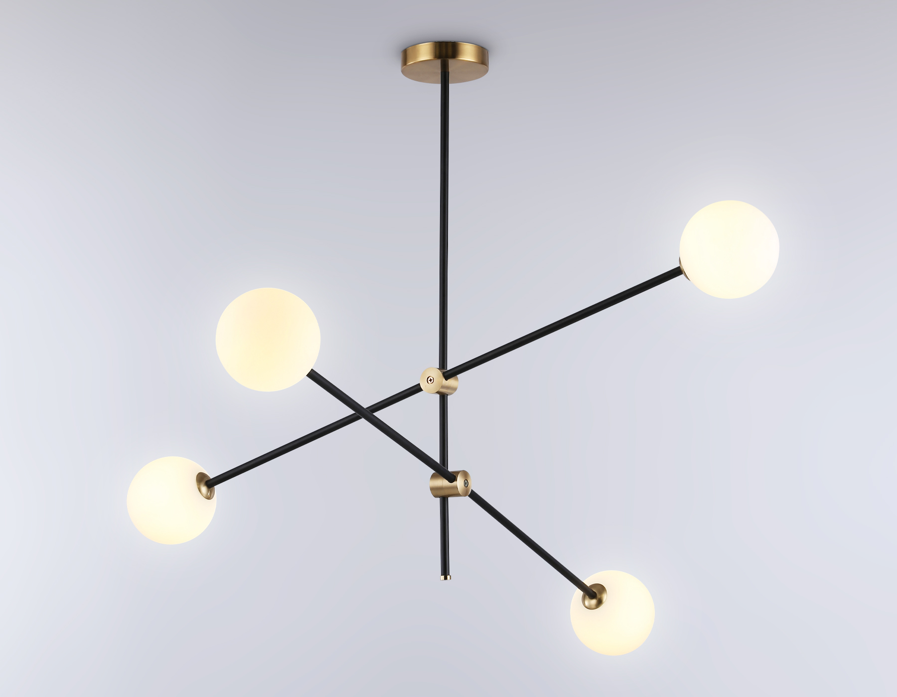 Подвесной светильник TR2507/4 BK/BS черный/латунь G9/4 max 10W D970*700 Ambrella Light 9