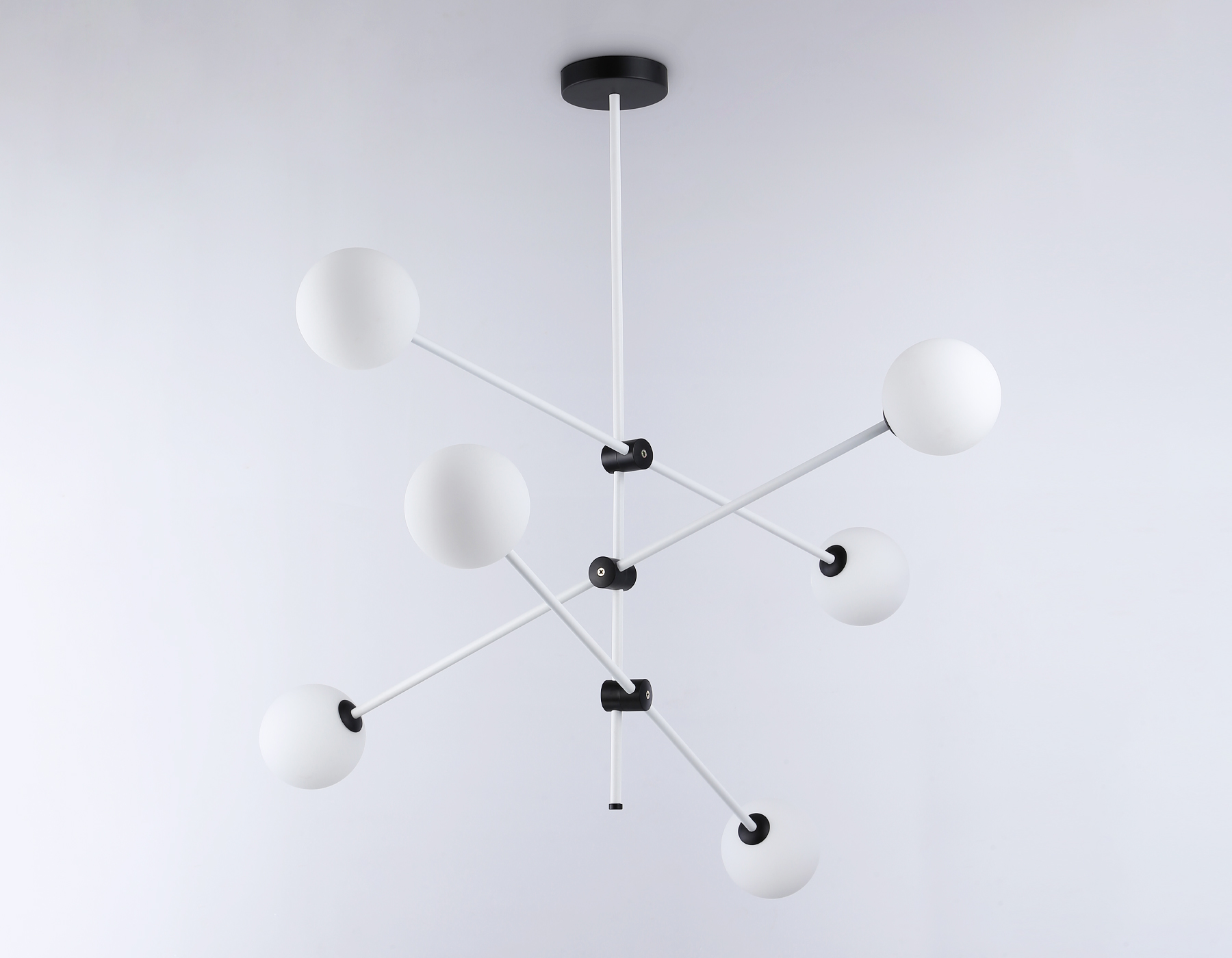 Подвесной светильник TR2512/6 WH/BK белый/черный G9/6 max 10W D970*830 Ambrella Light 12