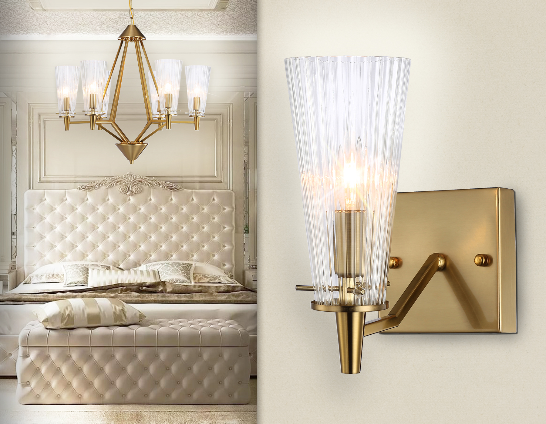 Настенный светильник TR3236 BS/FR латунь/белый матовый E14 max 40W 250*120*210 Ambrella Light 9