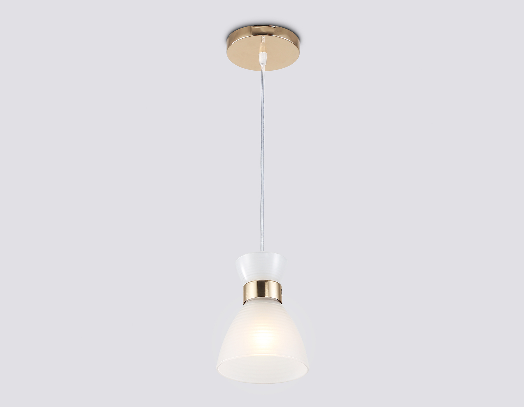 Светильник подвесной со стеклянным плафоном TR3401 FGD золото E27 max 60W D135*1000 Ambrella Light 10
