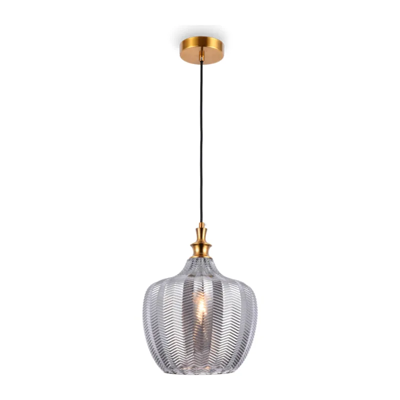 Подвесной светильник E27*1 TR3533 SB/SM бронза/дымчатый E27 max 40W D250*1200 Ambrella Light 4