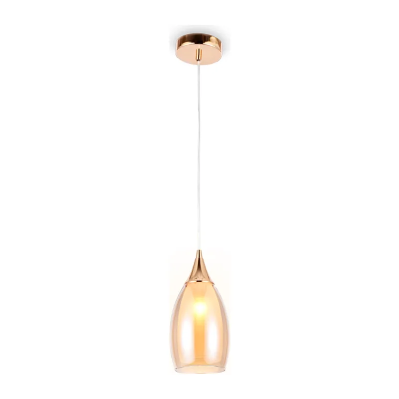 Подвесной светильник E14*1 TR3543 GD/TI золото/янтарь E14 max 40W D130*1000 Ambrella Light 4