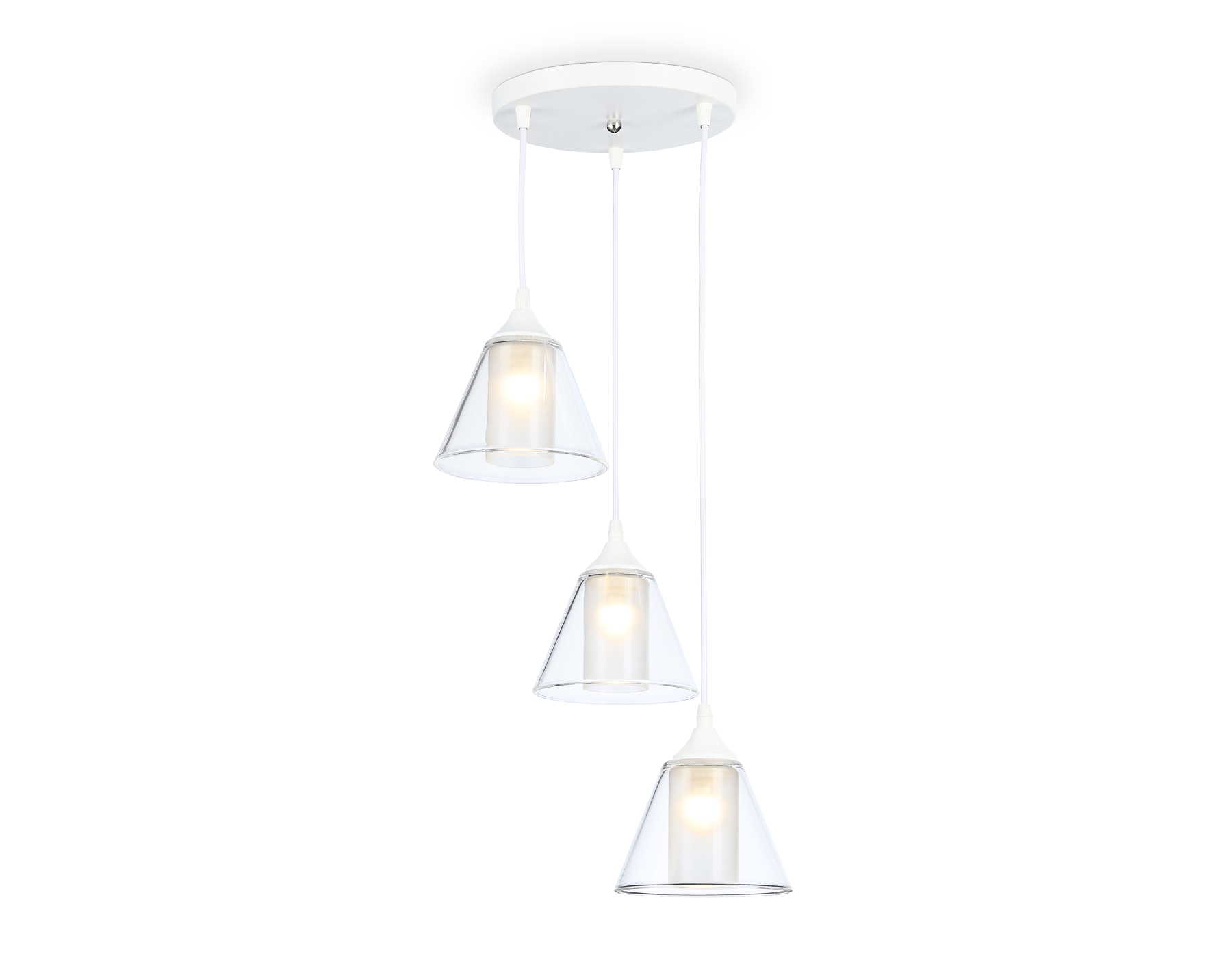 Подвесной светильник TR3553/3 WH/CL/FR белый/прозрачный/белый матовый E27/3 max 40W D340*800 Ambrella Light 3