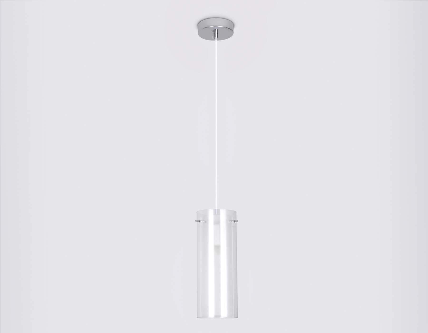 Подвесной светильник TR3672 CH/CL/FR хром/прозрачный/белый матовый E14 max 40W D110*1000 Ambrella Light 10